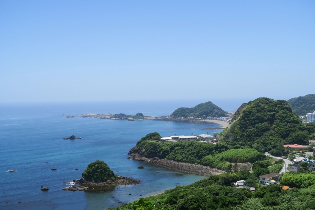 魚見塚展望台から